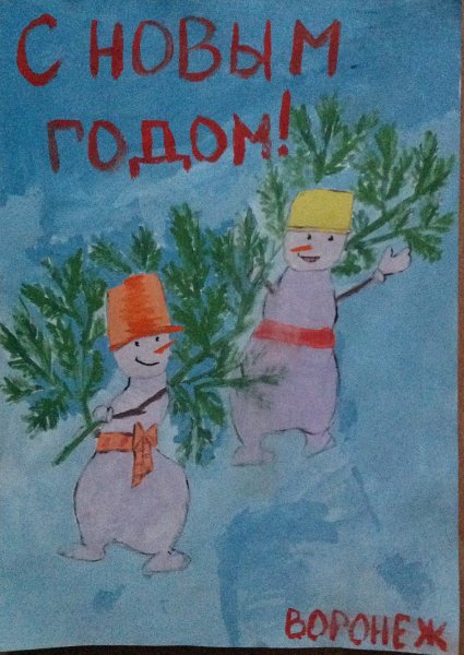 Фото к В акции «Поздравь Россию с Новым годом!» участвовали 300 воронежских школьников