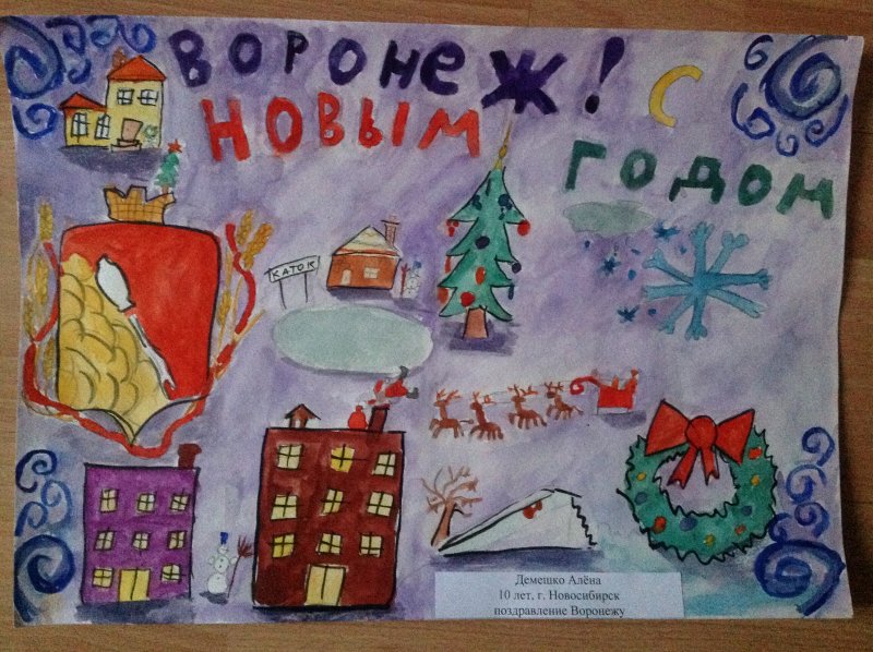 Фото к В акции «Поздравь Россию с Новым годом!» участвовали 300 воронежских школьников