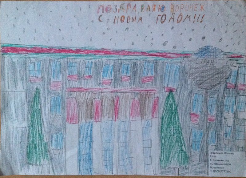 Фото к В акции «Поздравь Россию с Новым годом!» участвовали 300 воронежских школьников